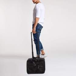 Pre Owned TUMI Black Canvas Alpha Compact Wheeled Brief Trolley