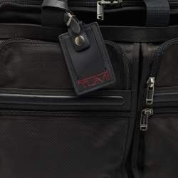 Pre Owned TUMI Black Canvas Alpha Compact Wheeled Brief Trolley