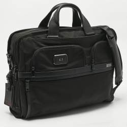 Pre Owned TUMI Black Nylon Large Alpha 3 Compact Laptop Briefcase Bag