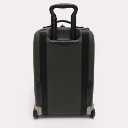 Pre Owned Tumi Army Green Nylon Alpha Bravo McConnell Zip Expandable Carry-On Wheel Suitcase