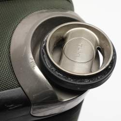 Pre Owned Tumi Army Green Nylon Alpha Bravo McConnell Zip Expandable Carry-On Wheel Suitcase