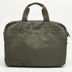 Pre Owned TUMI T-Tech Army Green Nylon Multi Pockets Laptop Bag