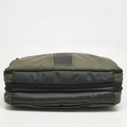 Pre Owned TUMI T-Tech Army Green Nylon Multi Pockets Laptop Bag