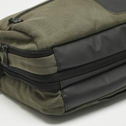 Pre Owned TUMI T-Tech Army Green Nylon Multi Pockets Laptop Bag