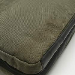 Pre Owned TUMI T-Tech Army Green Nylon Multi Pockets Laptop Bag