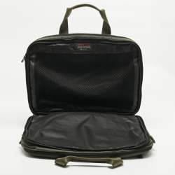 Pre Owned TUMI T-Tech Army Green Nylon Multi Pockets Laptop Bag