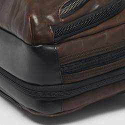 Pre Owned TUMI Black Leather Alpha Bravo Albany Expandable Commuter Briefcase Bag