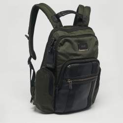 Pre Owned TUMI Green/Black Nylon Alpha Bravo Nellis Backpack