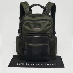 Pre Owned TUMI Green/Black Nylon Alpha Bravo Nellis Backpack
