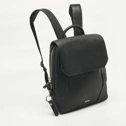 مملوكة مسبقًا TUMI Black Leather Stanton Tori Flap Backpack