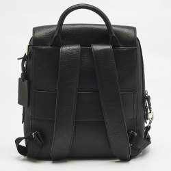 مملوكة مسبقًا TUMI Black Leather Stanton Tori Flap Backpack