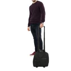 مملوكة مسبقًا حقيبة تومي سوداء نايلون عجلتين G4 حجم مضغوط للحقائب المحمولة