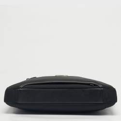 Pre Owned TUMI Black Leather and Nylon Hamilton Slim Briefcase Bag
