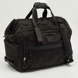 Pre Owned TUMI Black Nylon Alpha 2 Framed Soft Duffel Bag