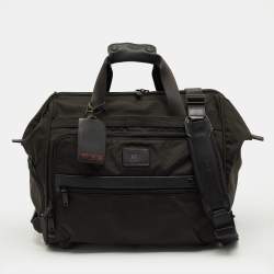 Pre Owned TUMI Black Nylon Alpha 2 Framed Soft Duffel Bag