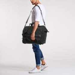 Pre Owned TUMI Black Nylon Alpha 2 T Pass Expandable Briefcase Bag