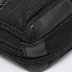Pre Owned TUMI Black/Brown Nylon Alpha Bravo Andersen Slim Commuter Briefcase