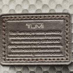 Pre Owned TUMI Grey/Brown Canvas Alpha Bravo Kingsville Deluxe Backpack