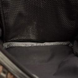 Pre Owned TUMI Grey/Brown Canvas Alpha Bravo Kingsville Deluxe Backpack