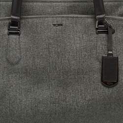 مملوكة مسبقًا حقيبة مستندات تومي ساينكلير نيا قماش مطلي رمادي للركاب