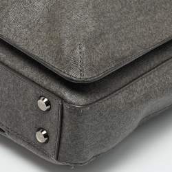 مملوكة مسبقًا حقيبة مستندات تومي ساينكلير نيا قماش مطلي رمادي للركاب