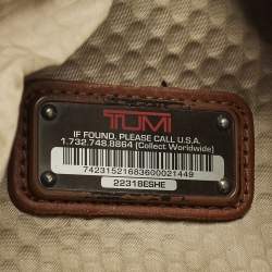 Pre Owned حقيبة ظهر تومي الفا برافو مونتيري حمالة جلد بني ونايلون