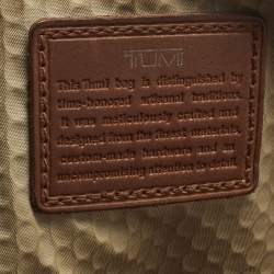 Pre Owned حقيبة ظهر تومي الفا برافو مونتيري حمالة جلد بني ونايلون