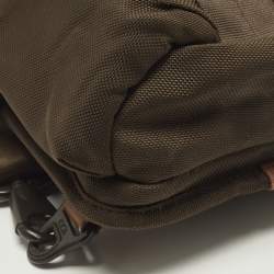 Pre Owned حقيبة ظهر تومي الفا برافو مونتيري حمالة جلد بني ونايلون