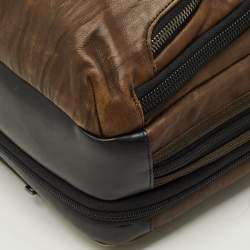 مملوكة مسبقًا حقيبة كمبيوتر تومي الفا برافو الباني رفيعة جلد أسود 