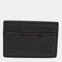 مملوكة مسبقًا TUMI Black Logo Leather Card Holder