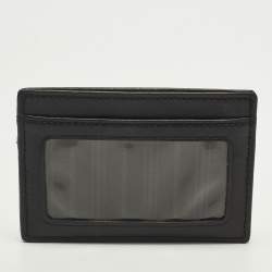 مملوكة مسبقًا TUMI Black Logo Leather Card Holder