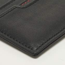 مملوكة مسبقًا TUMI Black Logo Leather Card Holder