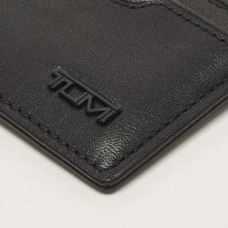 مملوكة مسبقًا TUMI Black Logo Leather Card Holder