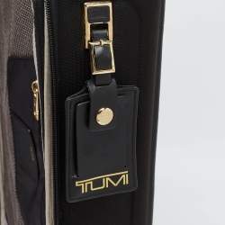 Pre Owned Tumi Alpha 3 International Dual Access 4-Wheeled Black Nylon Carry-On Luggage