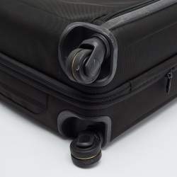 Pre Owned Tumi Alpha 3 International Dual Access 4-Wheeled Black Nylon Carry-On Luggage
