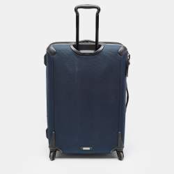 Pre Owned TUMI Gen 4.2 Cintinental Navy Blue Nylon 4 Wheeled Expandable Long Trip Luggage