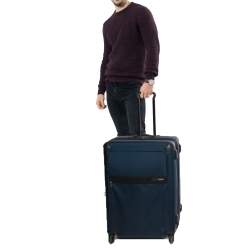 Pre Owned TUMI Gen 4.2 Cintinental Navy Blue Nylon 4 Wheeled Expandable Long Trip Luggage
