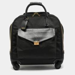 مملوكة مسبقًا TUMI Soma Larkin Black Nylon 4 Wheeled Compact Luggage