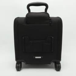 Pre Owned Tumi Alpha 3 Small Compact Black Nylon 4-Wheeled Briefcase