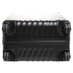 Pre Owned Tumi Black Aluminum 4 Wheel Short Trip Packing Case 19 Degrees Luggage 