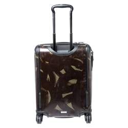 Pre Owned TUMI Dark Brown/Olive Green Hardcase 4 Wheel Tegra Lite Carry On Luggage 