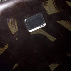 Pre Owned TUMI Dark Brown/Olive Green Hardcase 4 Wheel Tegra Lite Carry On Luggage 