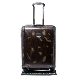 Pre Owned TUMI Dark Brown/Olive Green Hardcase 4 Wheel Tegra Lite Carry On Luggage 