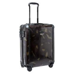 Pre Owned TUMI Dark Brown/Olive Green Hardcase 4 Wheel Tegra Lite Carry On Luggage 