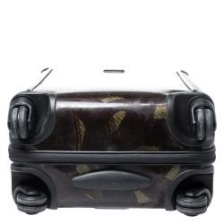 Pre Owned TUMI Dark Brown/Olive Green Hardcase 4 Wheel Tegra Lite Carry On Luggage 