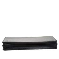 Pre Owned TUMI Black Leather Zip Around Travel Wallet