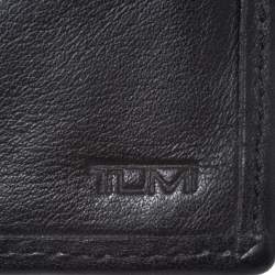 Tumi Black Leather Money Clip Bifold Wallet 