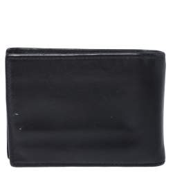 Tumi Black Leather Money Clip Bifold Wallet 