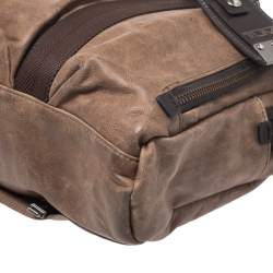 Pre Owned Tumi Brown Leather Alpha Bravo McNair Slim Briefcase Bag