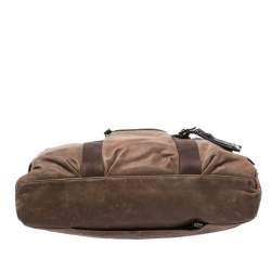 Pre Owned Tumi Brown Leather Alpha Bravo McNair Slim Briefcase Bag